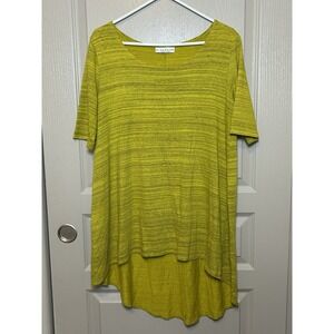 Bryn Walker Lilo Long Tunic Shirt Limoncello Lagenlook Danish Boho Casual Artsy